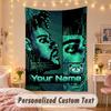 Custom Personalized Tapestry,The Weeknd Print Custom Name Text Wall Art Hanging for Bedroom