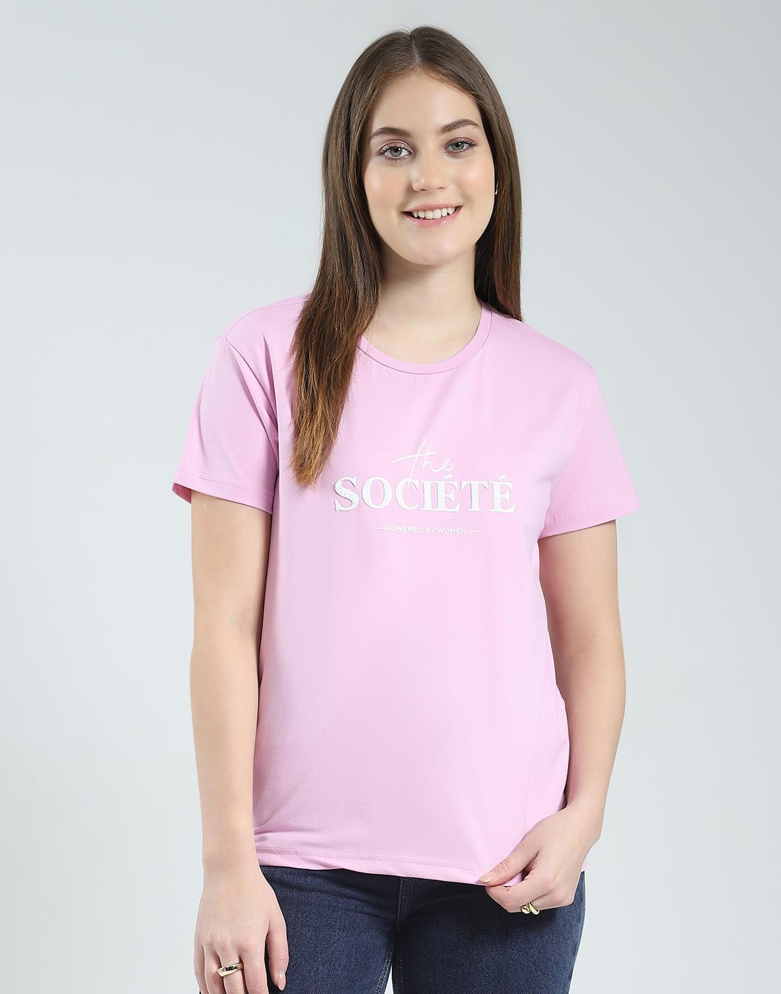 

Топ женский Монте-Карло с принтом, круглым вырезом, рукавом 3/4, стандартной посадки M лавандовый