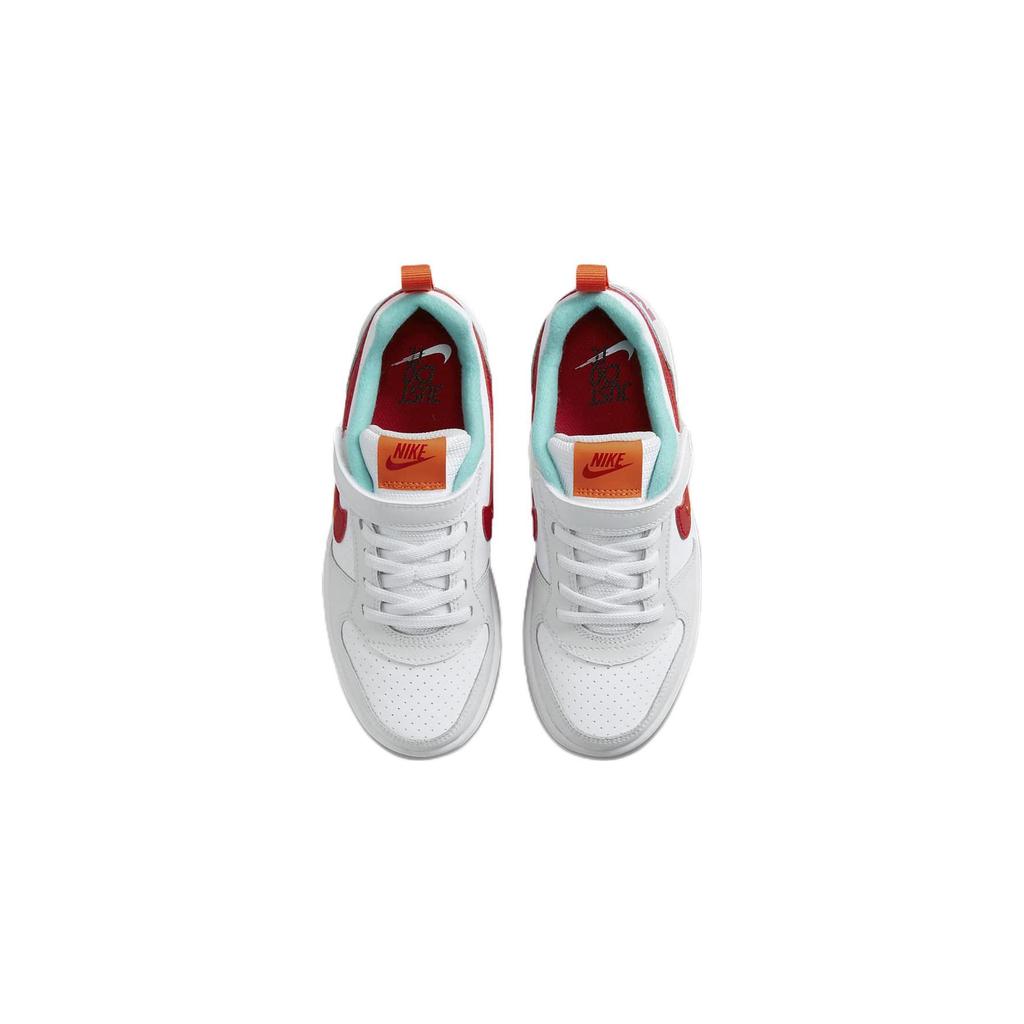 Nike Court Borough Slip Resistant Cushioning Abrasion Resistant Low top Skateboard Shoes Beige Orange Kids' FD4636-161