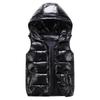 Women Winter Vest Solid Color Hooded