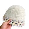 Colorful Bucket Retro Hat Plush Wool Autumn and Winter Knitted Dopamine Warm and Face Showing Fisherman Hat Ear Protection Basin Hat