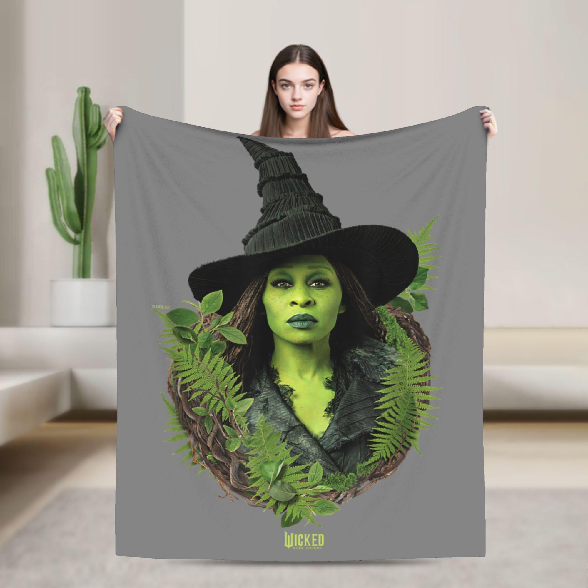 

Wicked For Good Elphaba Power Pose Blanket Coral Fleece Plush Autumn Winter Portable Super Soft Throw Blanket for Bedding Throws 75x90cm
