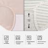 Mid-Rise Striped Women's Briefs: Antibacterial, Pure Cotton, All-Season, Breathable, No Wedgie, No Camel Toe.