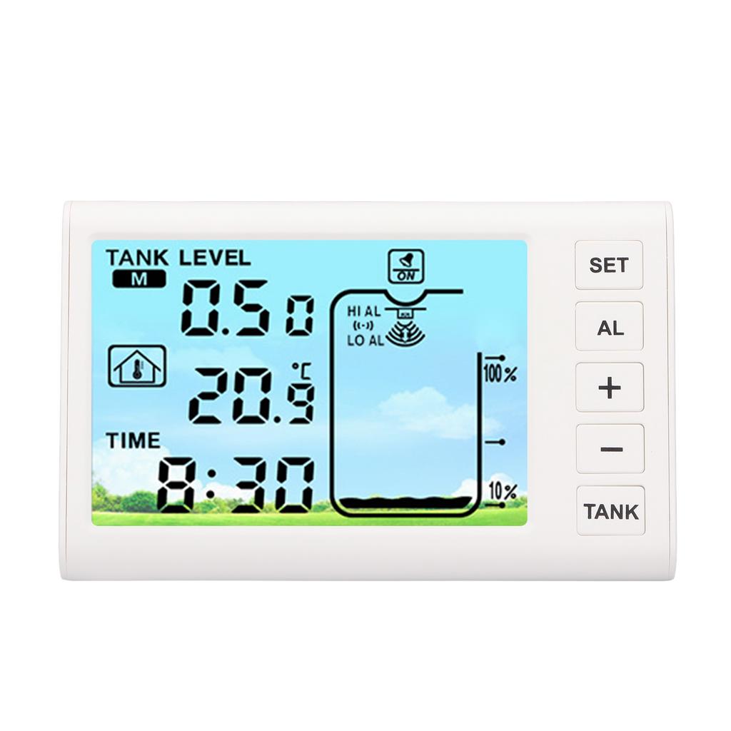 Ultrasonic Level Sensor Water Tank Liquid Depth Meter Electronic Digital Display Receiver Transmitte