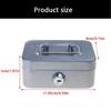 Metal Locking Cash Storage Organizer With Carry Handle Compact Case Container Suitable For Office Supplies Workshop Tool