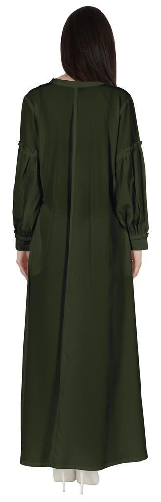 Bimba Women's  Abaya  Islamic Prayer Dress With  Hijab Scarf  Cuff On Sleeve  Muslim