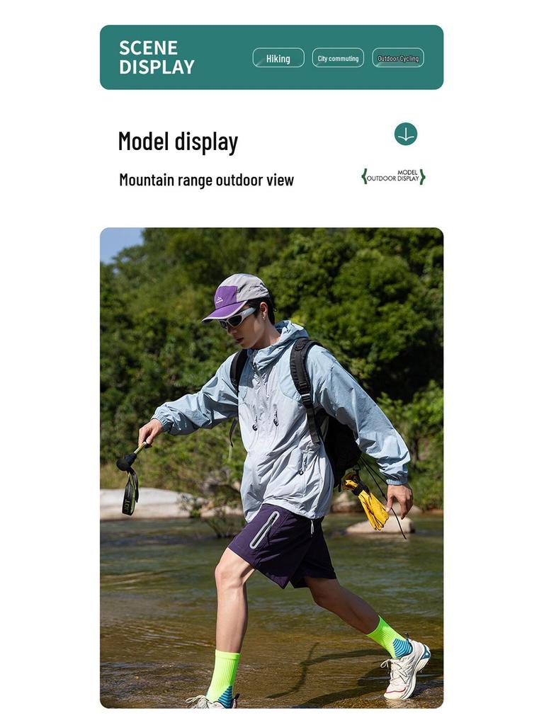 Men's UPF100+ Ice Silk Sun Protection Jacket - Cooling & Anti-UV Summer Wear.