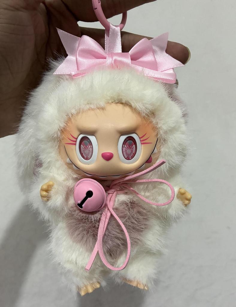Labubu ZIMOMO Custom Doll: Little Chief Pink Butterfly Angel Gift