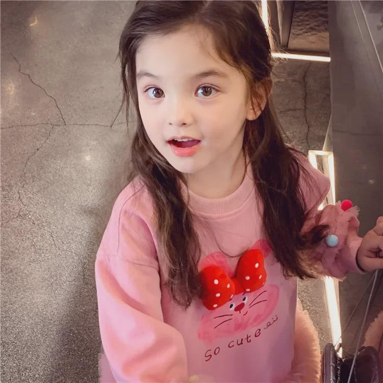 Autumn 2024 Casual Sweater Mesh Princess Dress for Little Girls