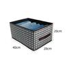 Houndstooth Fabric Clothes Storage Box - Wardrobe Organizer for Pants and Garments
