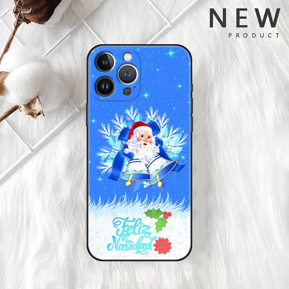 Frohe Weihnachten Telefon Fall Für iPhone 11 13 Pro Max 12 Mini 7 8 Plus SE 2020 X XS 6 6S 5 5S Luxus Funda Silikon Zurück Abdeckung Sac