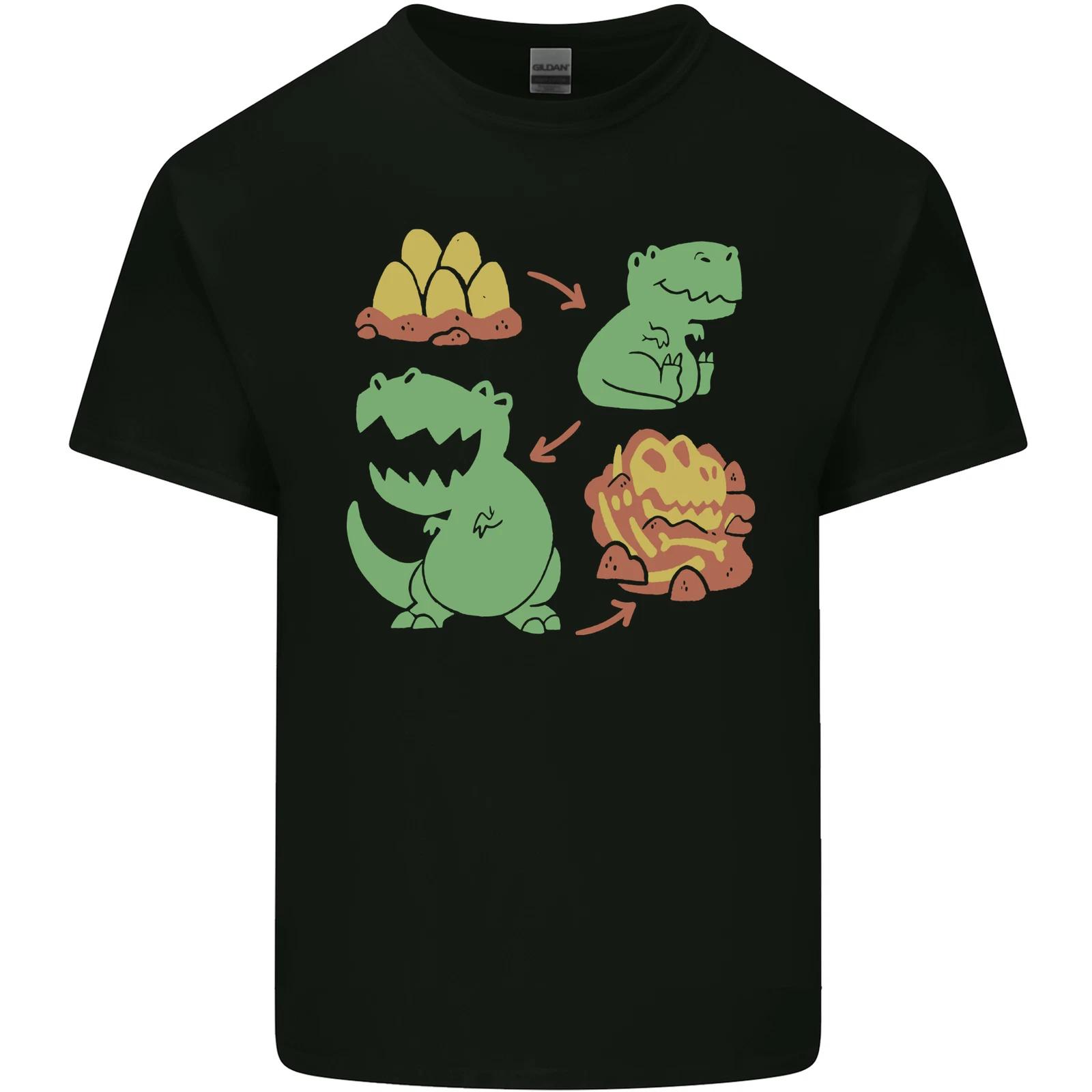 

Dinosaur Evolution Extinction Fossils T-Rex Kids T-Shirt Childrens S