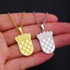Croatia Map Pendant Necklace Fashionable Croatian Flag Neckchains Adjustable Ethnic Collarbone Chains Couple Jewelry