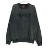 Gucci [/Domestic Genuine] 784413 Cotton Jersey Logo Patch Crew Neck Sweatshirt/ Tops S grayUsed