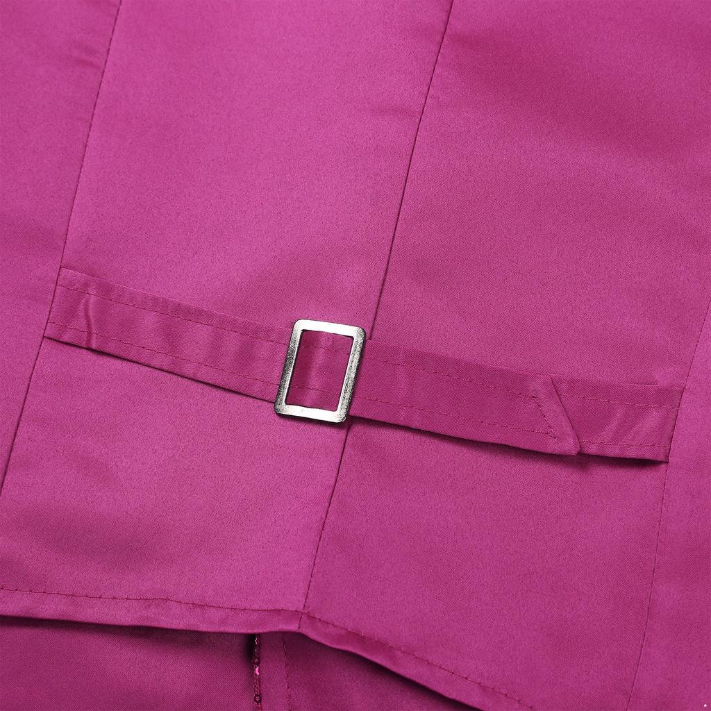 Glanzend Pailletten Feestvest Unisex M-4XL: Modieus Geknoopte Taillecoat voor Dansen, Muziekfestivals & Nachtclubkleding