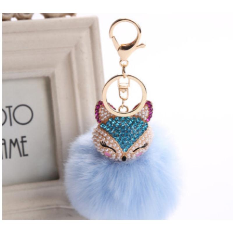 Výprodej Ručně vyráběná kožešinová bambulka na klíčenky Králičí kožešinová koule Klíčenky Držák na klíče Ozdoby na telefon Kabelka Šperky Doplňky