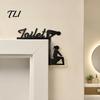 Funny Restroom Decor Bathroom Door Sign, Thinking Room Metal Wall Art with Humorous Quotes, Self-Adhesive Home Accents Toilet Sign for Restroom,