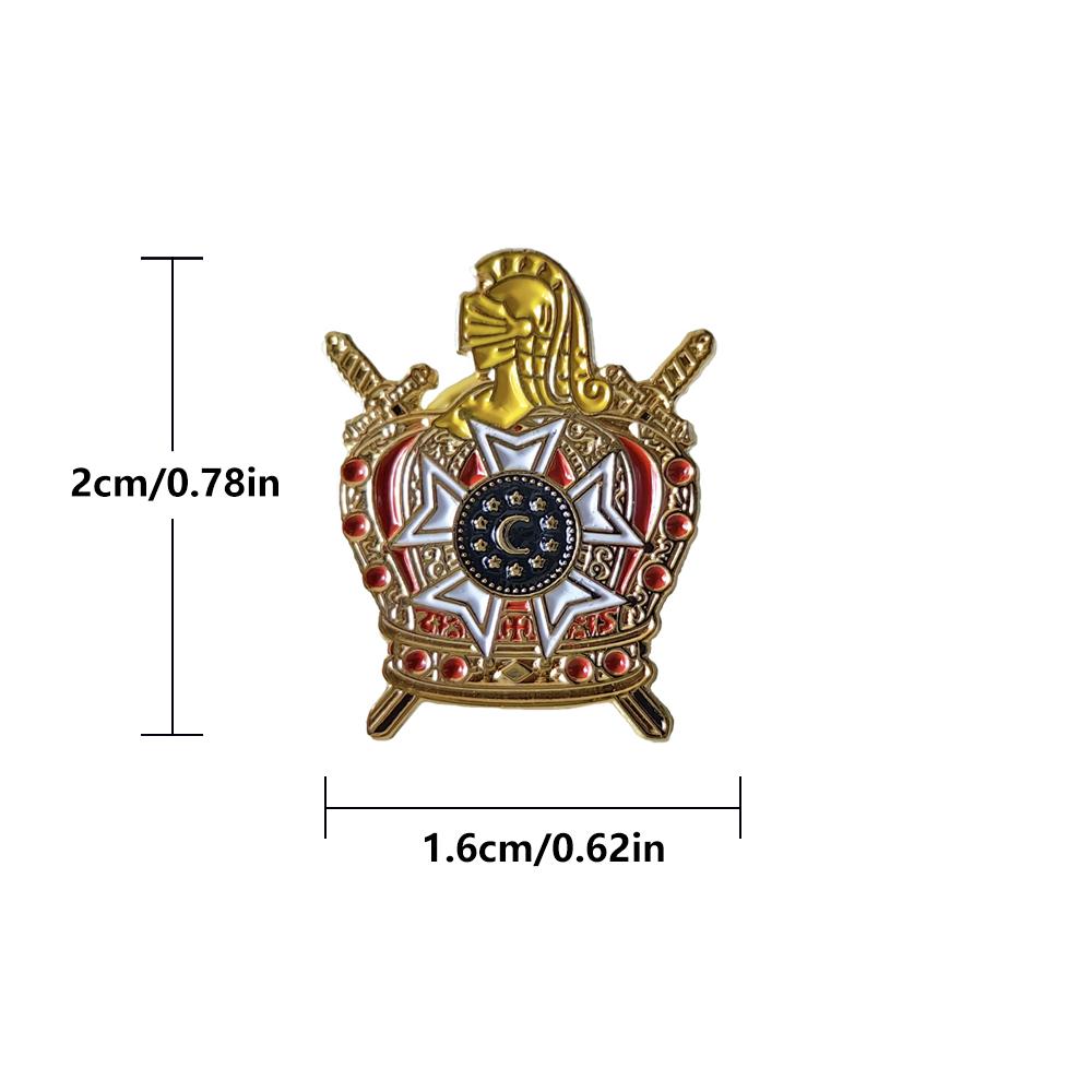 Masonic Lapel Pins Badge MASONS Freemason International Order of DeMolay Size1.6*2cm Exquisite Present Accessory 1.6*2cm