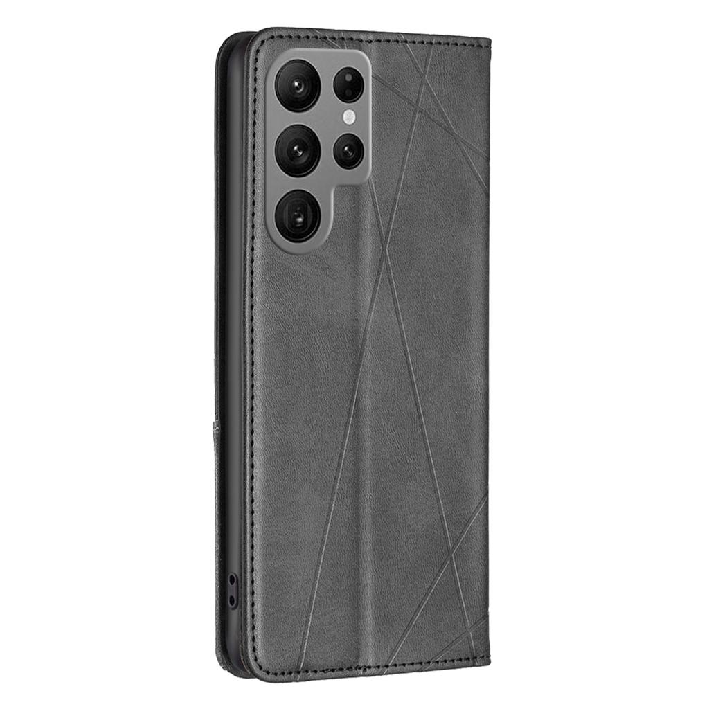 For Samsung Galaxy S24 Ultra Case Magnetic Closing PU Leather Phone Cover with Card Slots