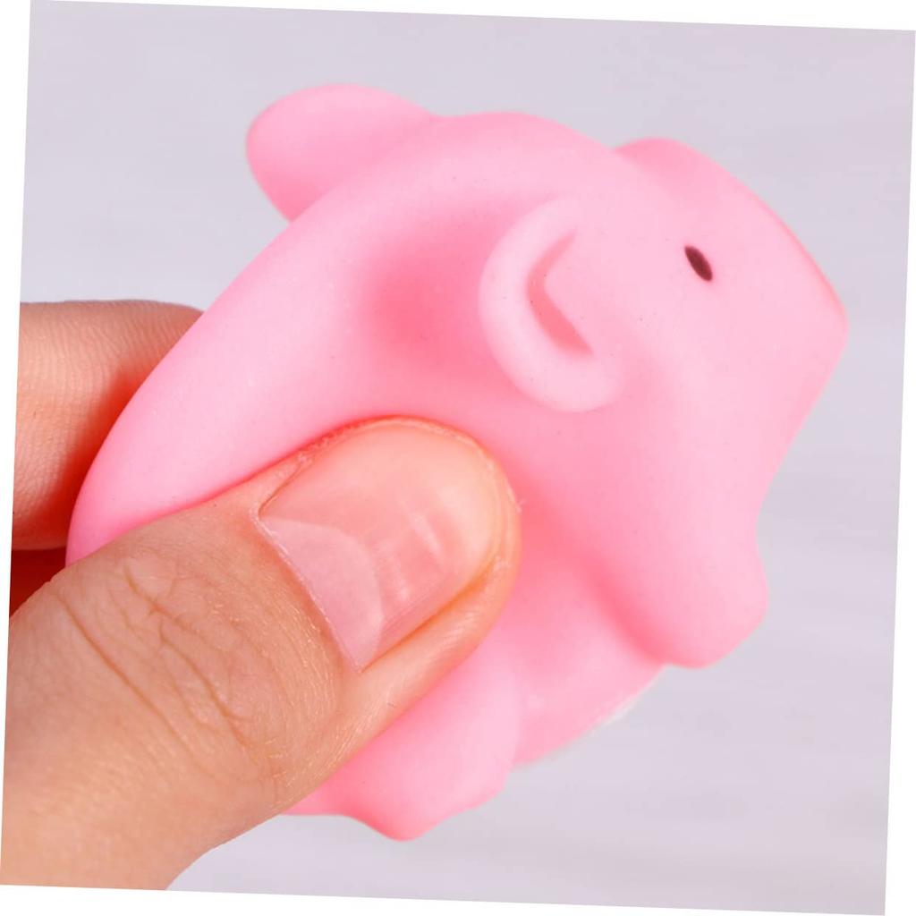 KONTONTY 15-Piece Baby Bath Doll Set, Pig-Shaped Bath Toys with Sounding Rubber Toys for Toddlers, Gentle on Skin, Lightweight and Easy to Hold,