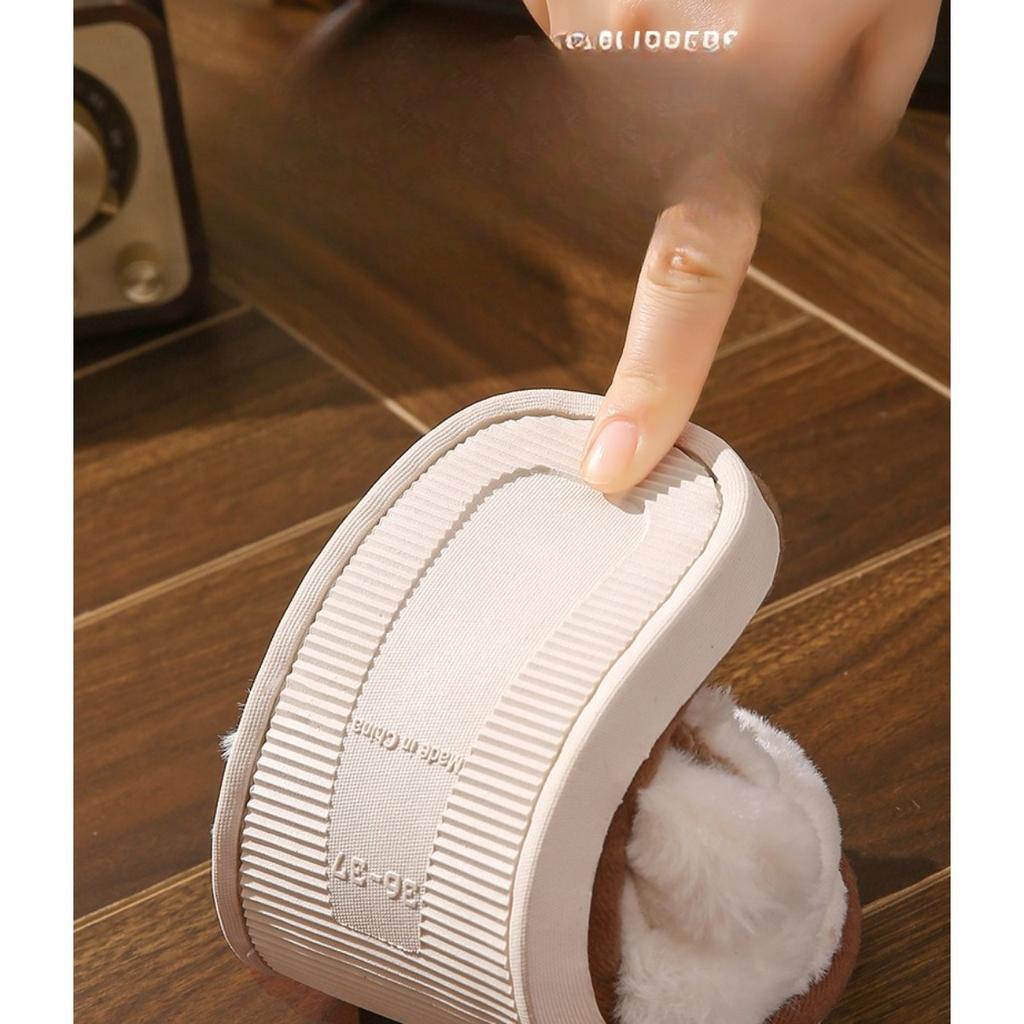 Cotton Slippers for Home Use, Couple's Slippers, Women's Shoes, Hairy Slippers, Anti Slip Winter Slippers