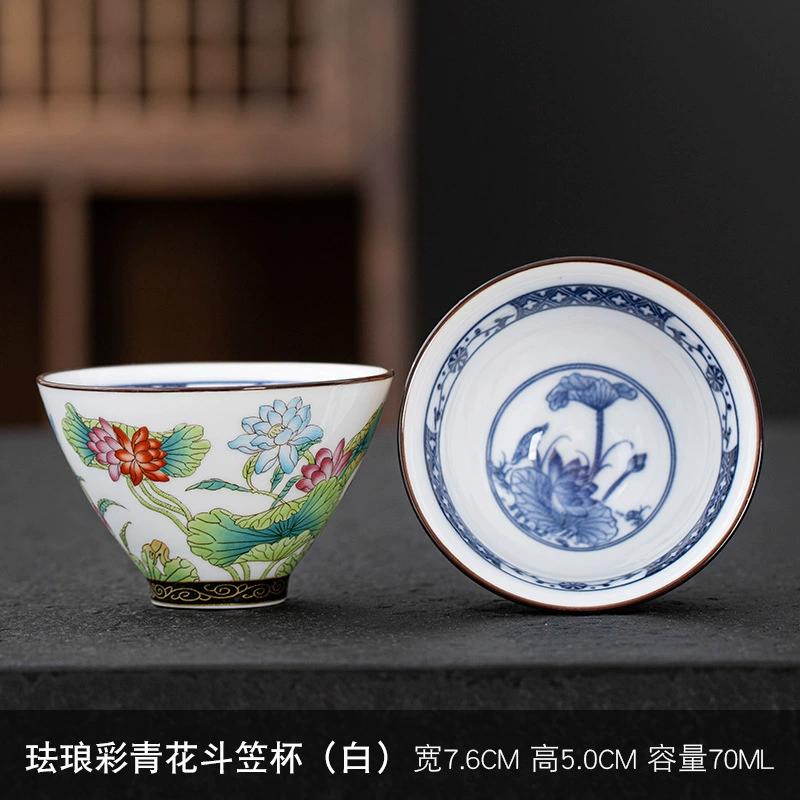 Chińskie Piękne Vintage Estetyczne Ceramiczne Filiżanki, Naczynia do Herbaty, Porcelana, Naczynia do Picia Tygle, Ręcznie Robione do Herbaty Oolong, Czerwona Ceremonia