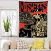 Misfits Horror Punk Rock Tapestry  Flat Printed Tarot Hippie Poster Wall Hanging for Dorm  Home Art Decor