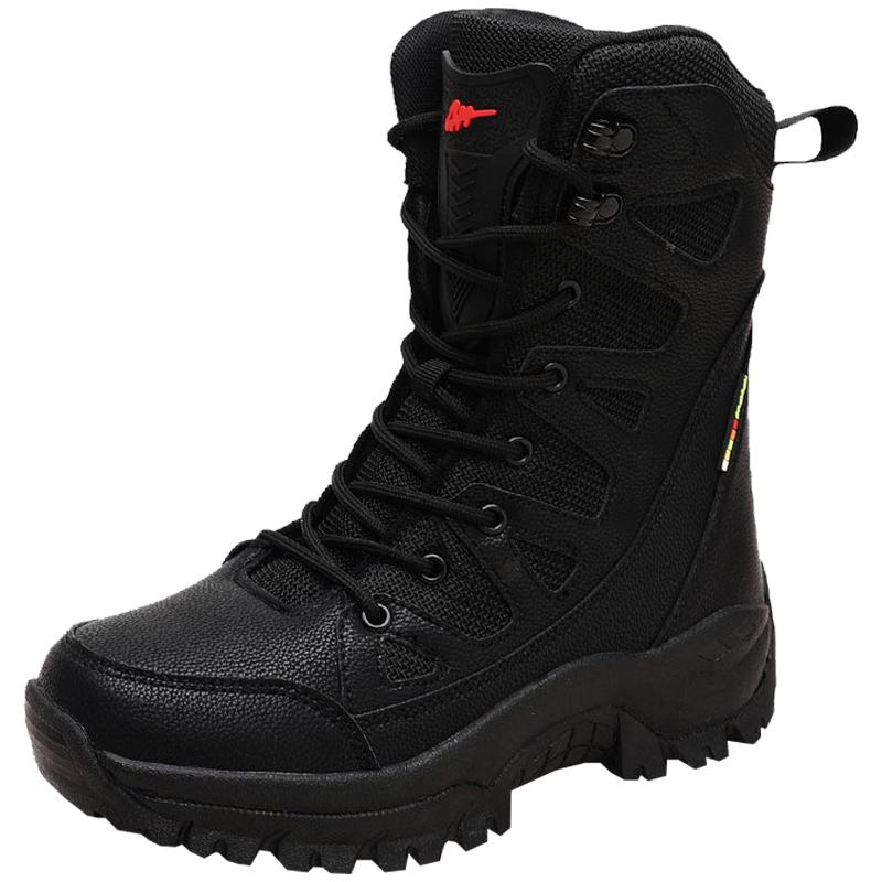 Bottes hautes en coton bottes d'hiver montantes épaissies en velours chaussures en coton chaussures d'extérieur d'alpinisme bottes de neige