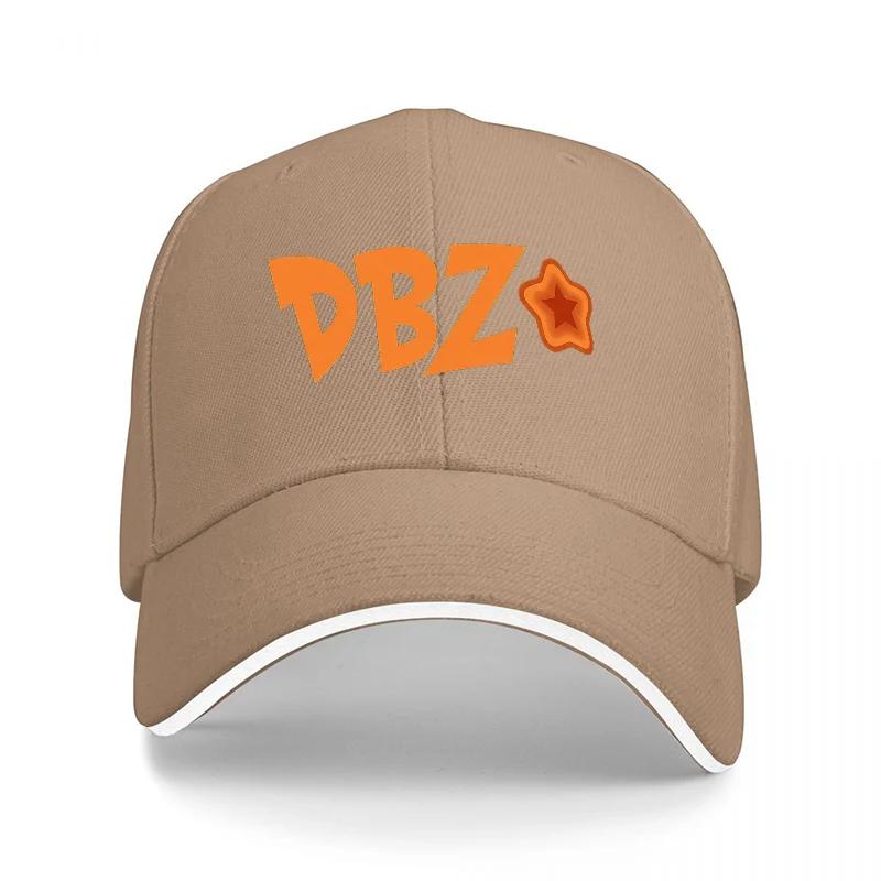 OBZ Star Logo Black Baseball Cap with Orange Embroidery and White Trim Design for Casual Wear and Outdoor Activities