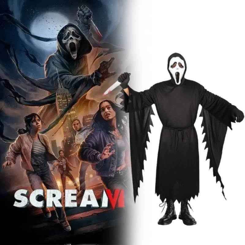 Outfit Halloween Scream Polyester Cloak Mask Cosplay Characters Enthusiasts