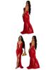 Sexy durchsichtiges Netzkleid mit hohem Schlitz für Damen