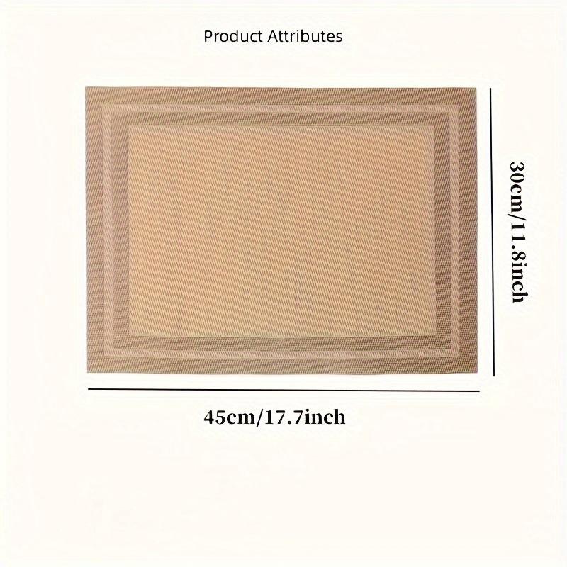 Teslin western dining mat double frame pvc placemat high temperature resistance waterproof oil-proof easy cleaning anti-aging advanced sense