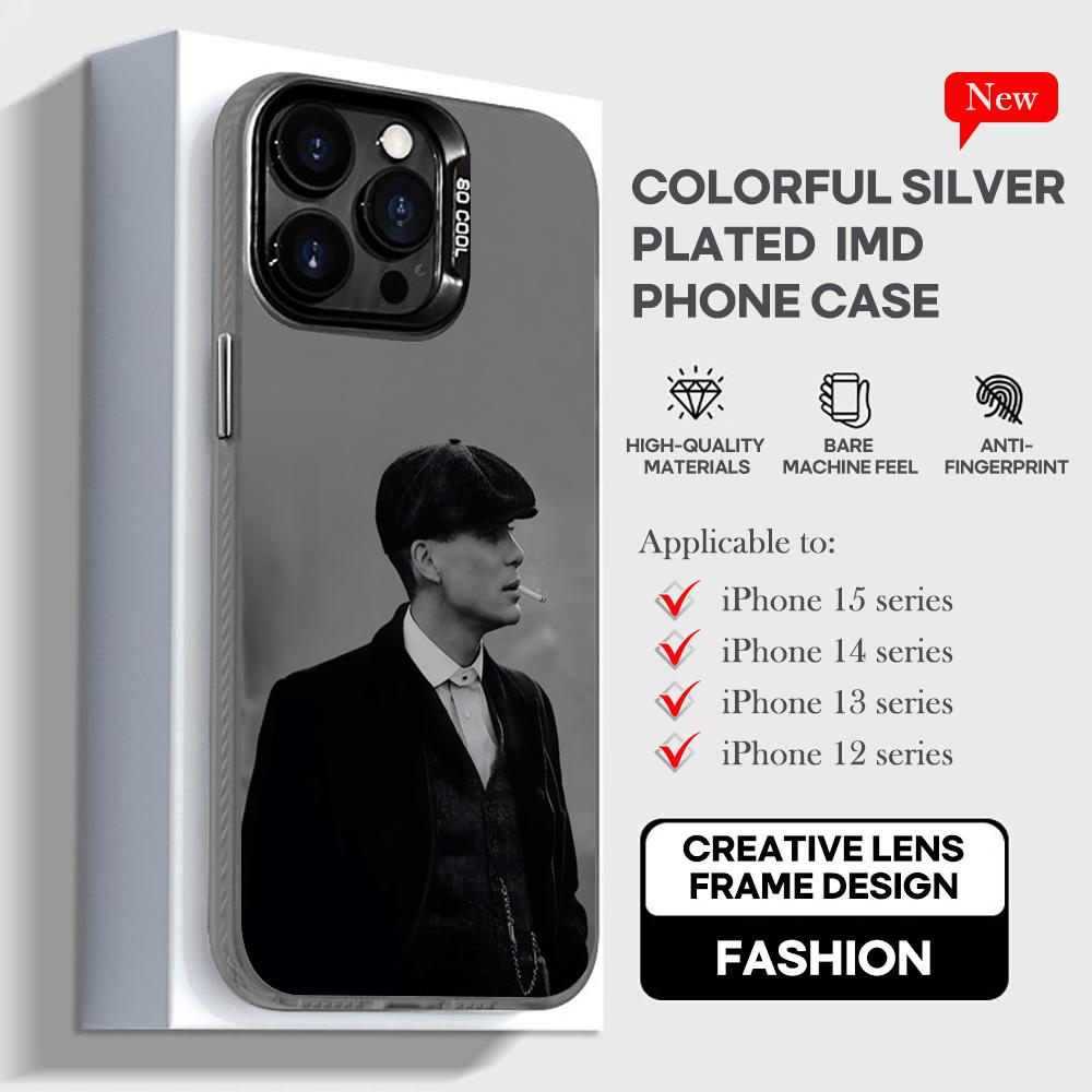 Peaky B-Blinders Tommy Cool Phone Case Black IMD Colorful Silver Suitable Soft Case for iPhone 16 15 14 13 12 11 XS Pro Max