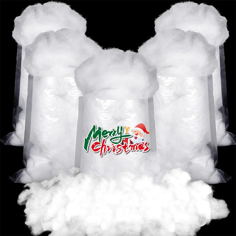 

500/20G Christmas Artificial Snow Fake White Snow Fluffy Fiber Stuffing Plush Doll Filling Covering Xmas Tree Winter Scene Decor 20g білий