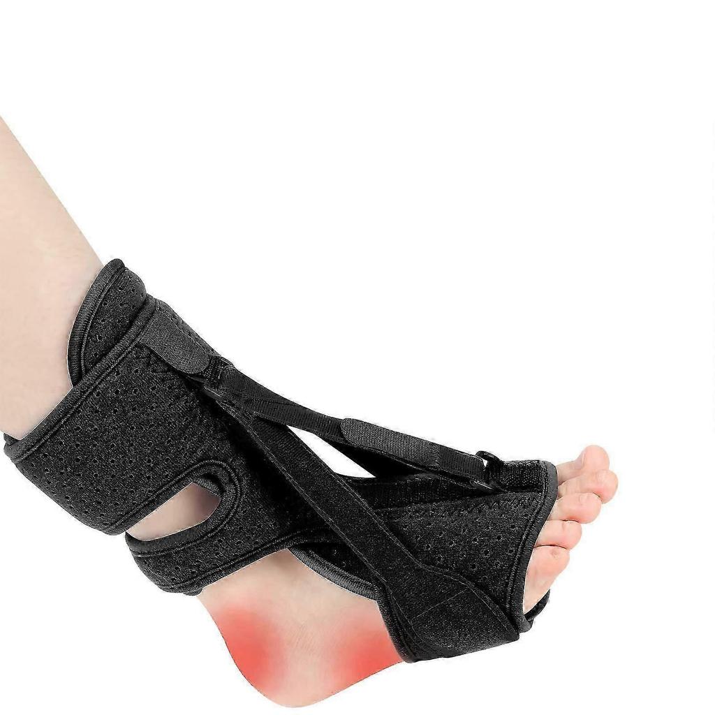1pc Foot Drop Splint Brace 3 Elastic Straps Soft Liner Foot Support Orthopedic Brace for Plantar Fasciitis