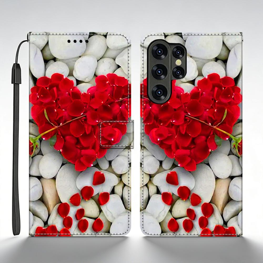 For Samsung Galaxy S25 Ultra Case Leather Wallet Flip Case For Samsung S25 Ultra Case SM-S938B Back Cover Printed Coque Fundas