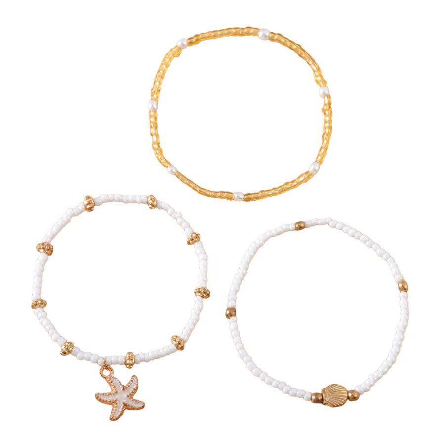 European & American Beach Multi-layer Beaded Shell Bracelet Set - Versatile Summer Ocean Jewelry