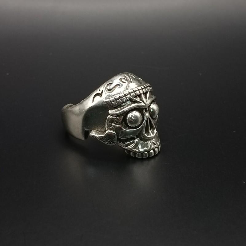 Adjustable Skull Ring Punk Gothic Retro Style Copper Statement Men Women