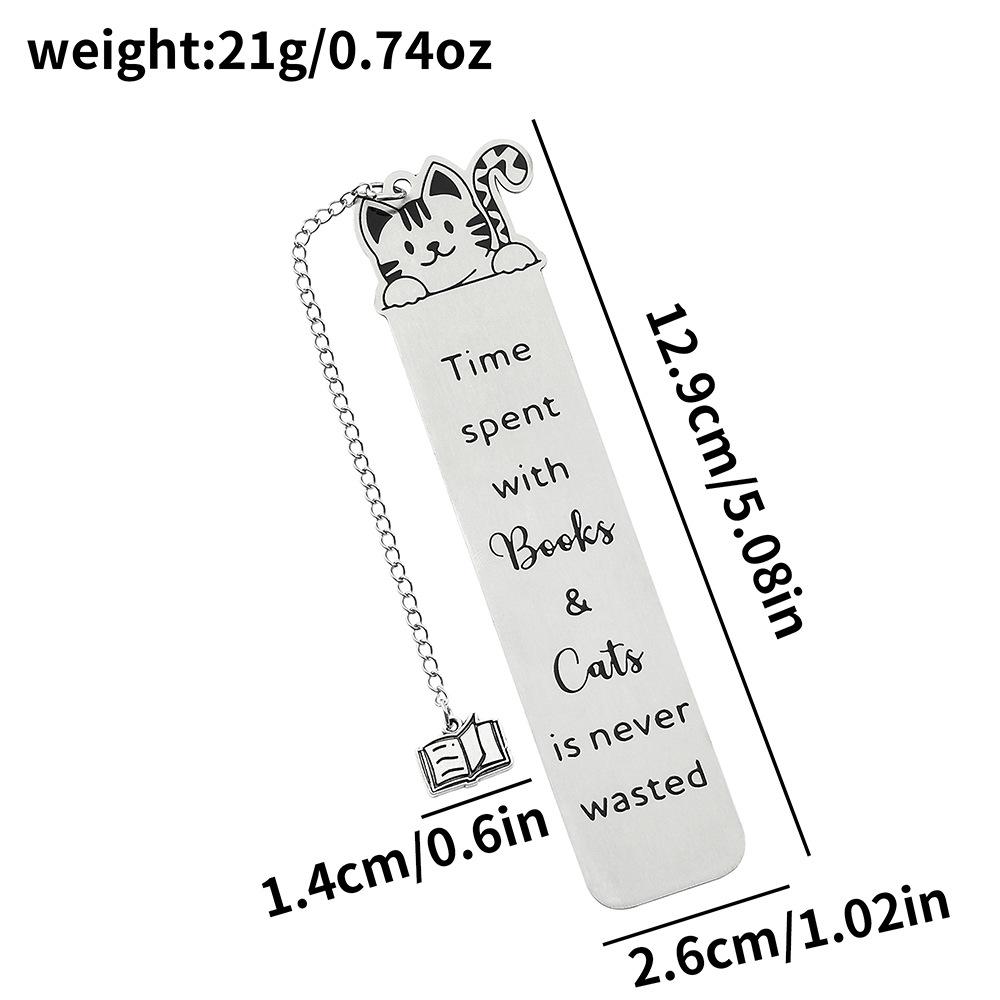 

1 шт. Милая закладка для книг в виде кота из нержавеющей стали, металлические закладки для книг для любителей книг, читателей, друзей, школьные принадлежности, маркеры для чтения