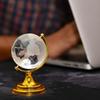 Feng Shui Crystal Ball with Golden Stand – Decorative Office Desk Accessories, Positive Energy Showpiece for Office