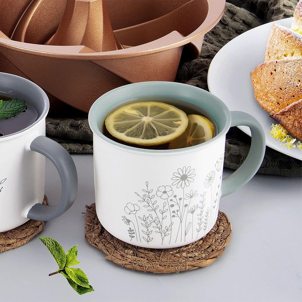 Porcelain Mug for Hot and Cold Drinks for Coffee, Tea, Herbs 400 Ml