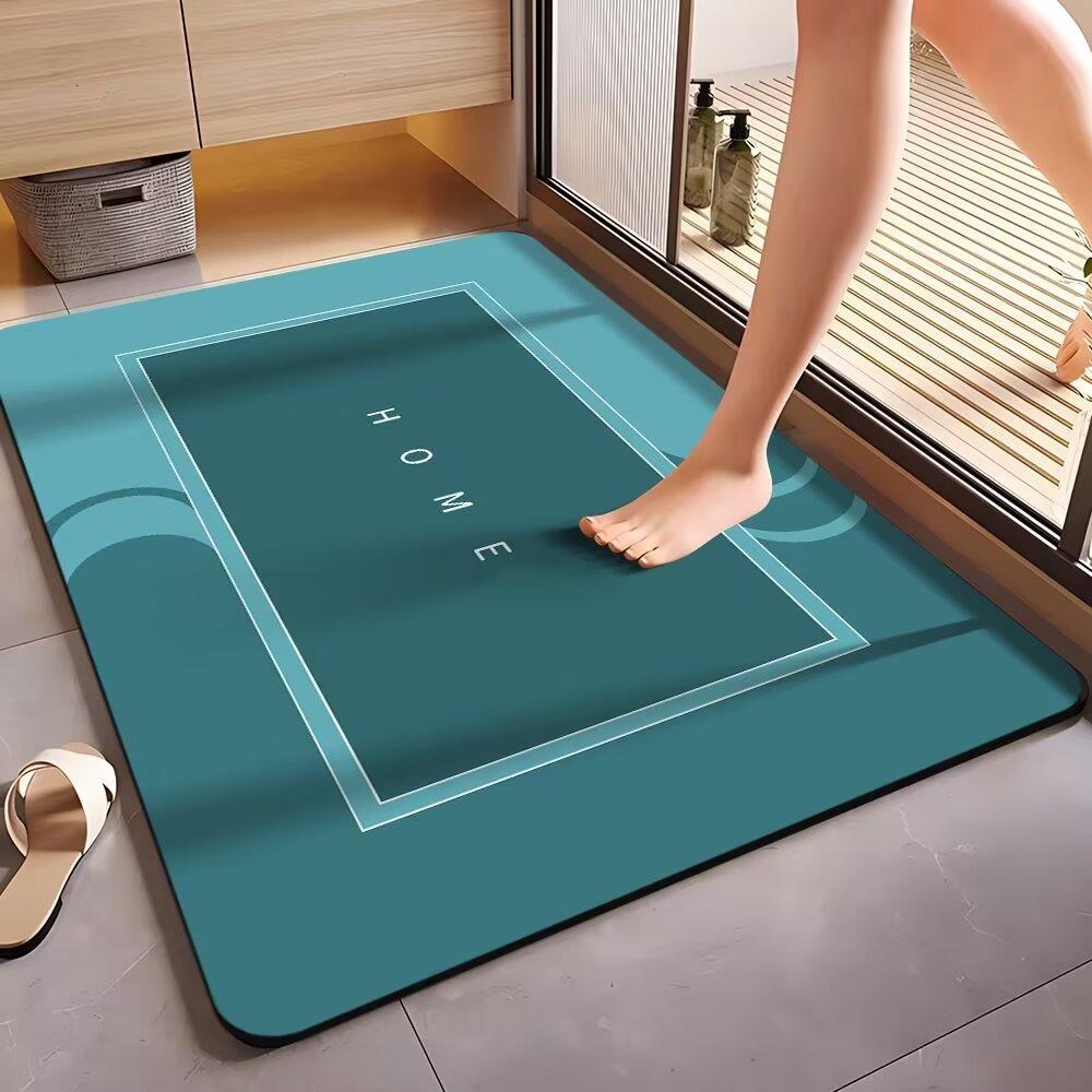 Moderner Schlichter Stil Einfarbig Kieselgur Fußmatte Badezimmer Duschraum Wasseraufnahme Schnelltrocknend Fußmatte Toilettenschüssel Rutschfeste Bodenmatte