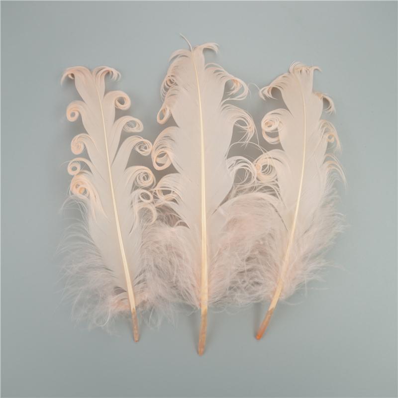 20Pcs Colored Spiral Goose Feathers for Crafts 12-18cm Dream Catcher Feather Artificial Decoration DIY Wedding Party Accessories