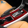 Prawdziwa Miękka Naklejka z Włókna Węglowego Do Honda Accord 2013 2014 2015 2016 2017 LHD Samochód Panel Środkowy Zmiany Biegów Pokrycie Wykończenia Wnętrza