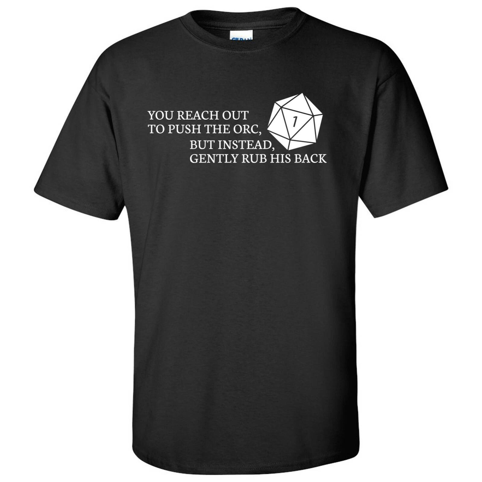 NAT One - Fantasy, Roleplaying RPG Dice Men s Cotton T-Shirt L