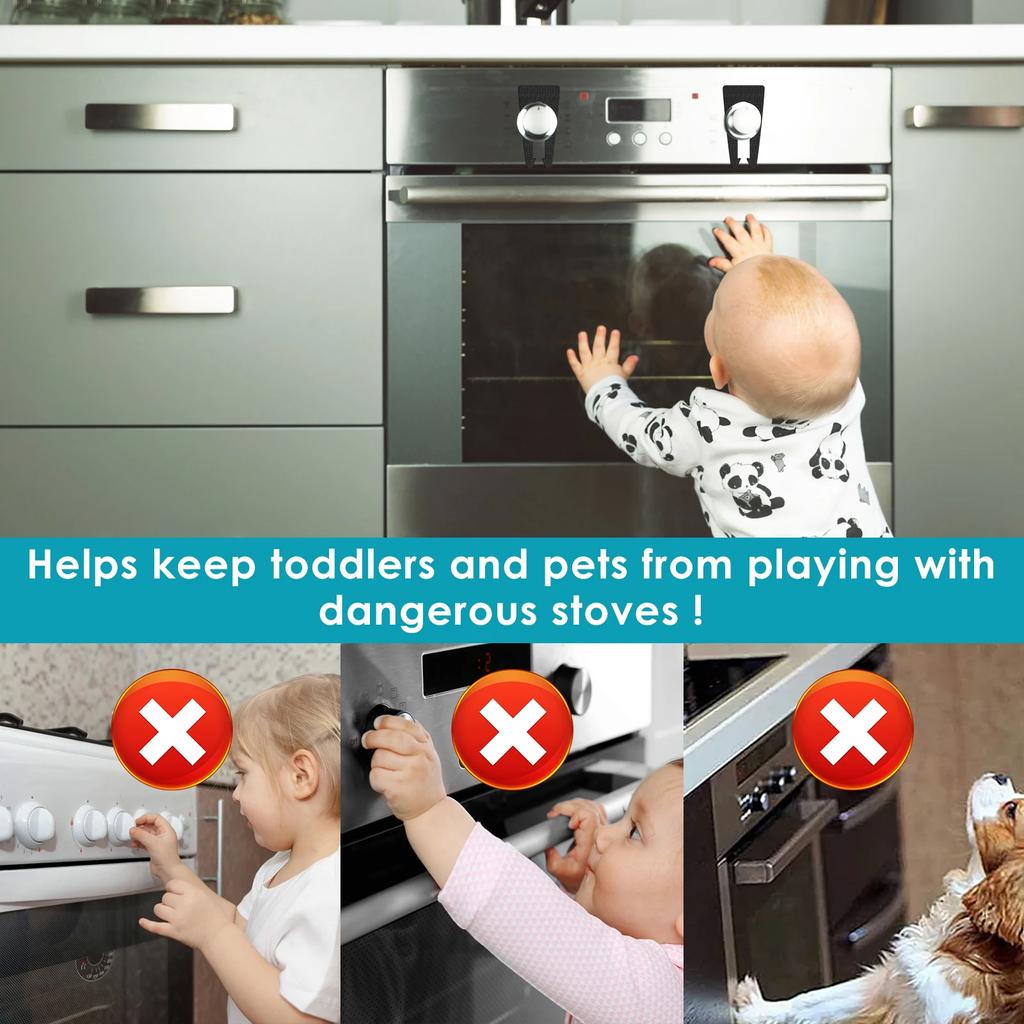 8 szt. Osłony pokręteł kuchenki Silikonowe Odporne na ciepło Blokada pokrętła piekarnika Zabezpieczenie przed dziećmi Ochraniacz pokręteł kuchenki Łatwa instalacja Bezpieczeństwo dzieci