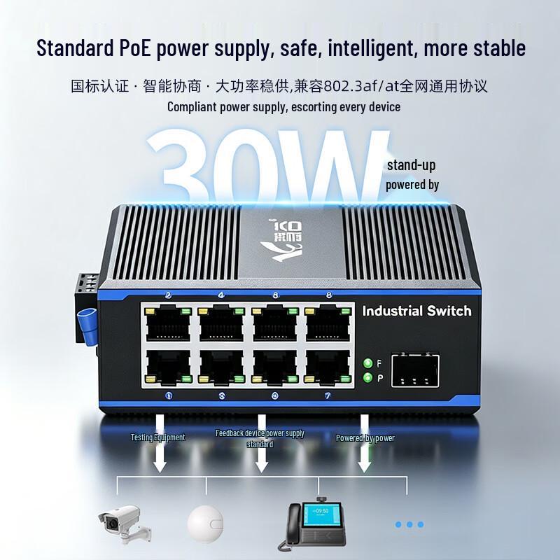 HuiGu Industrial 100M POE Fiber Optic Transceiver & Ethernet Switch