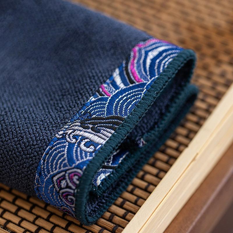 Chinese Style Tea Towel Cloth Thickened Absorbent Soft Table Cleaning Tea Cloth Towel Cloth Home Tea Ceremony Accessories New