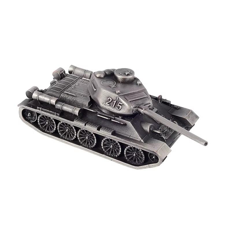 Alloy Tank 1 / 72 All Metal Military Tank Model Ornament Non Scrollable Home Decoration with Woodbox