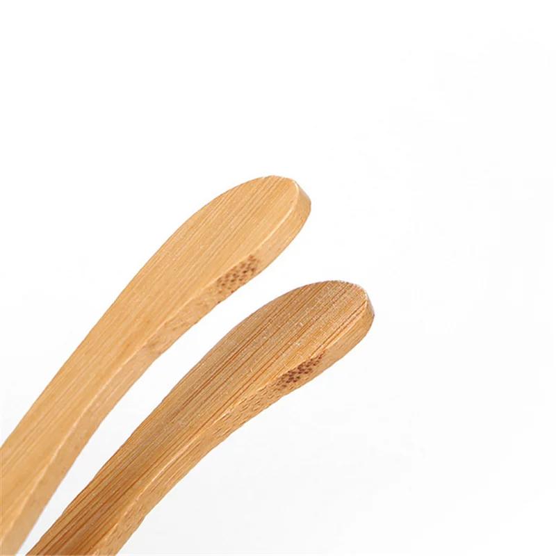 Wiederverwendbare Bambus-Toastscheren Küchenutensil Teeschere Für Obst Toast Tee Brot Gurke Kochen Ultra-Griff Holz-Toasterzange
